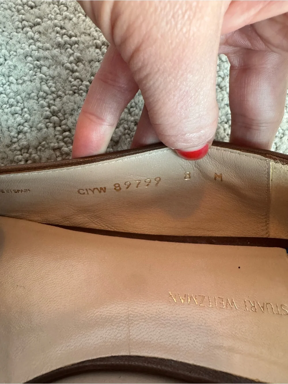 Stuart Weitzman Brown Leather Loafers